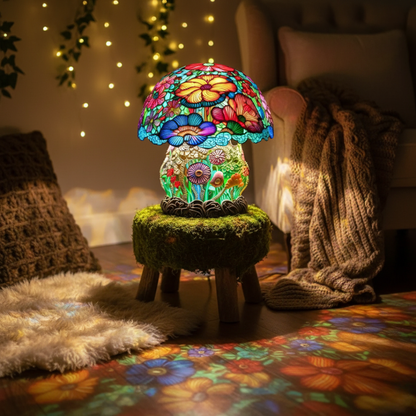 Stained-Glass Mushroom Lamp