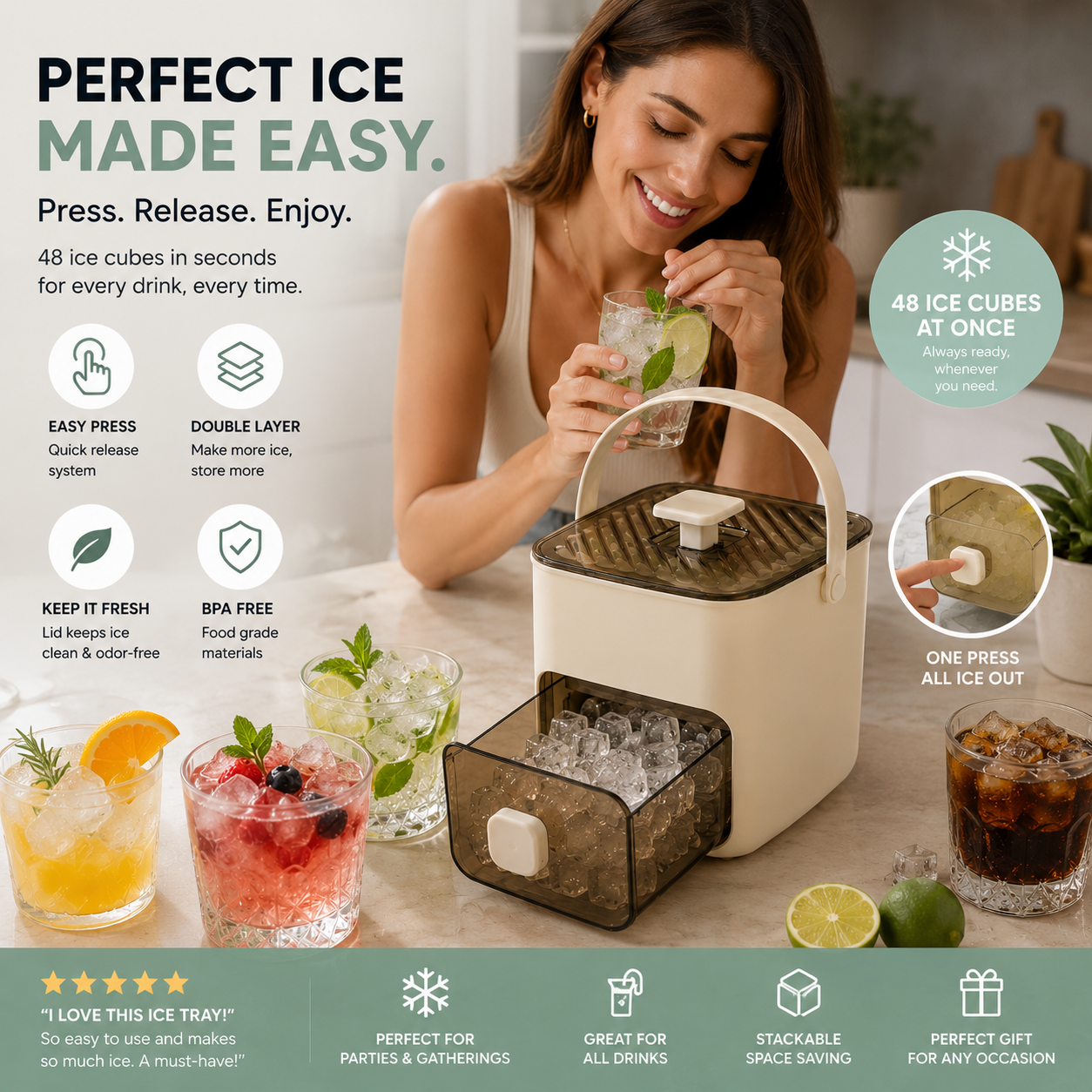 IcePress™ Perfect Ice for Every Drink