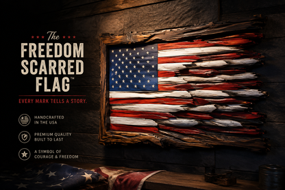 The Freedom Scarred Flag™ Every mark tells a story.