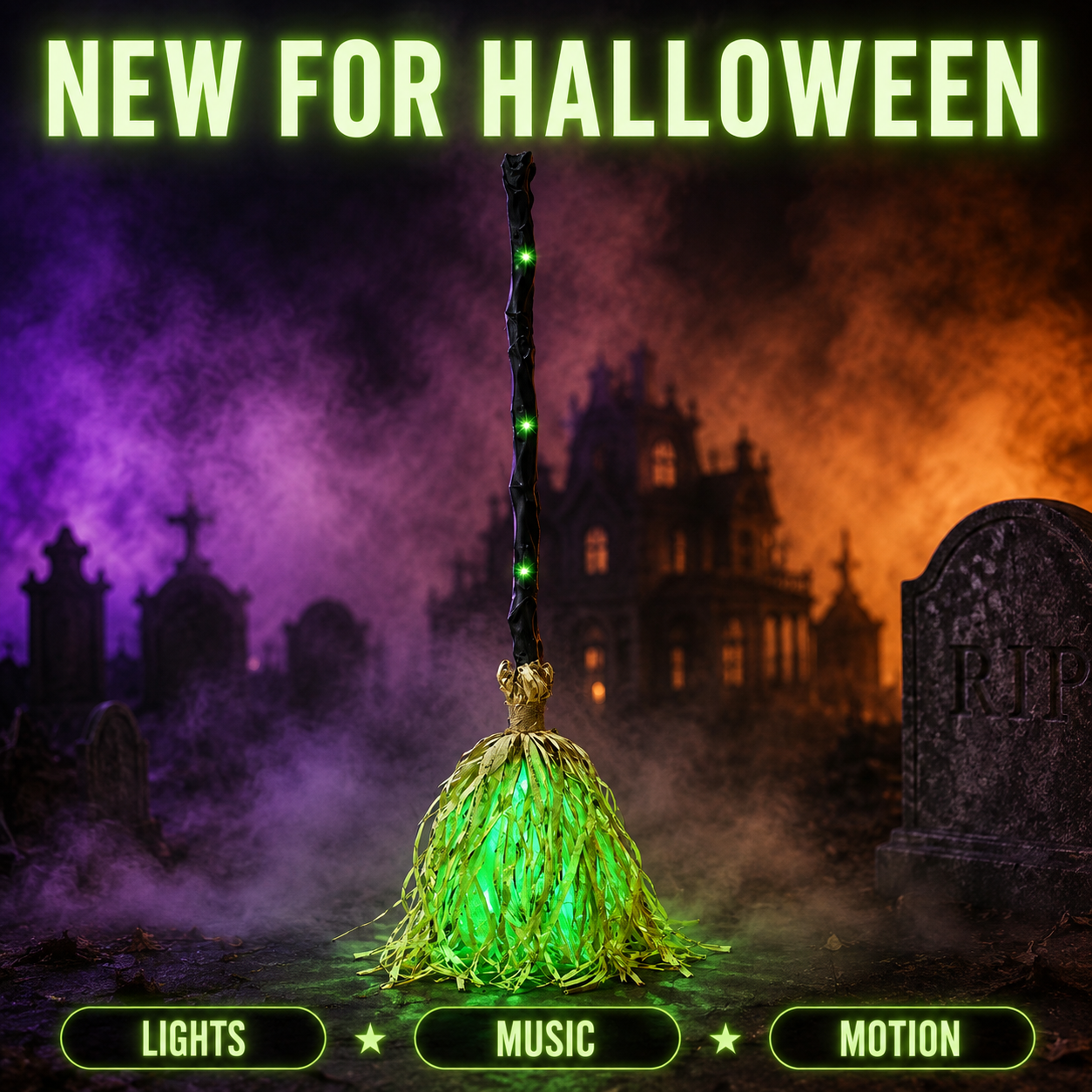Hexley – Animated Halloween Witch with Lights, Music & Motion