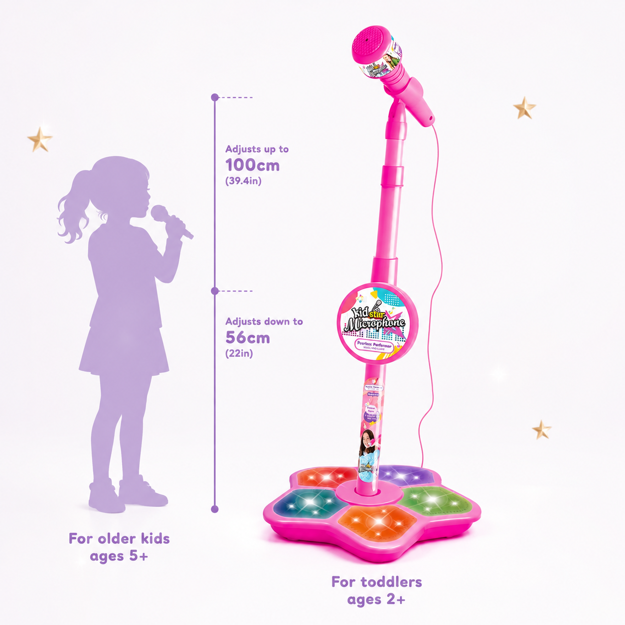 StarMic — Kids Karaoke Set with Microphone & Stand