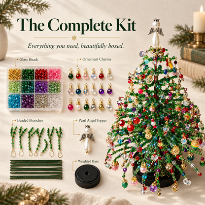 Merrywood™ Mini Beaded Christmas Tree – DIY Holiday Craft Kit