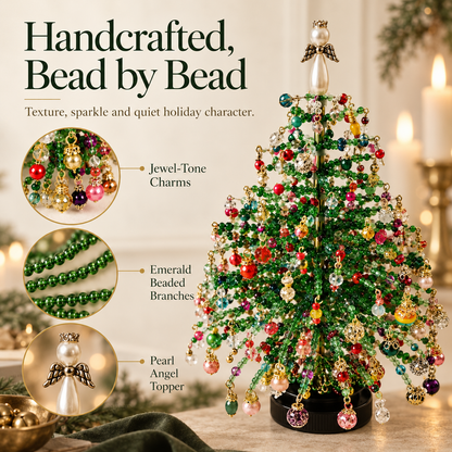 Merrywood™ Mini Beaded Christmas Tree – DIY Holiday Craft Kit