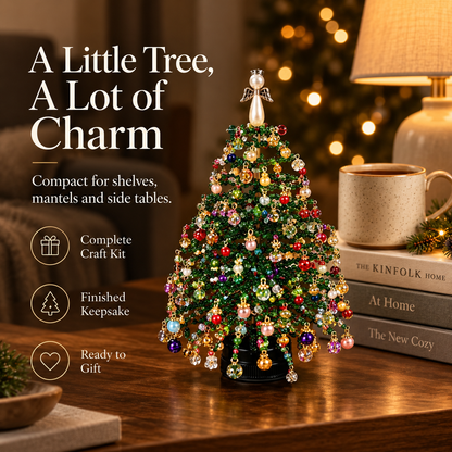 Merrywood™ Mini Beaded Christmas Tree – DIY Holiday Craft Kit