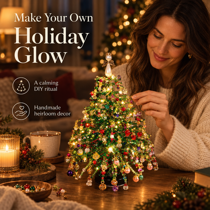 Merrywood™ Mini Beaded Christmas Tree – DIY Holiday Craft Kit