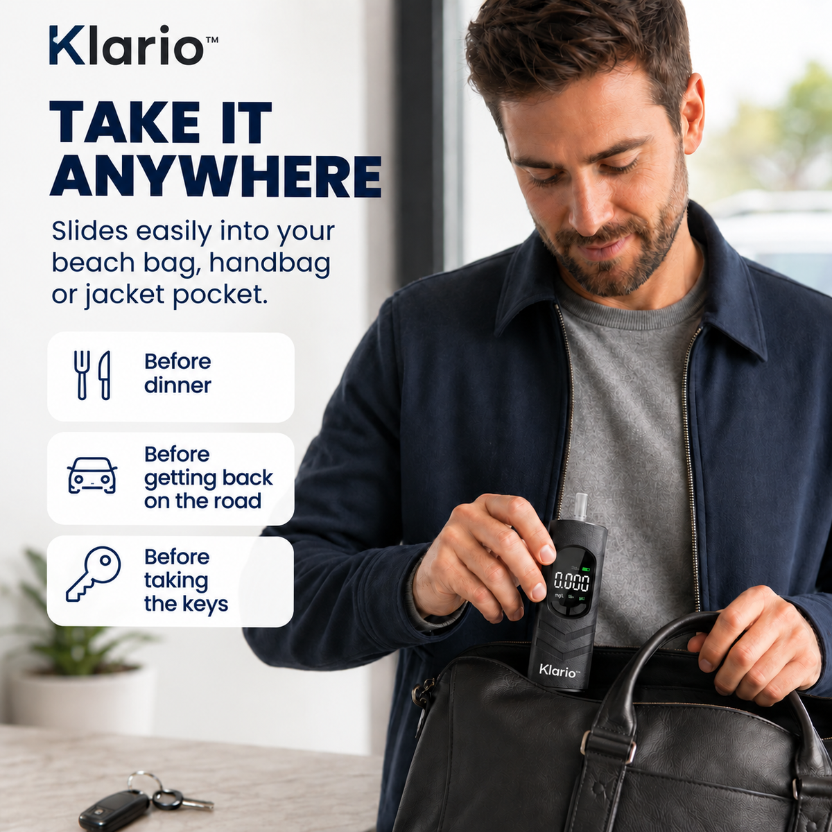 Klario™ Pro — Personal Fuel-Cell Breathalyzer