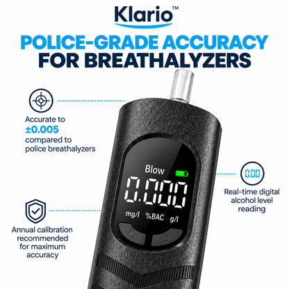 Klario™ Pro — Personal Fuel-Cell Breathalyzer