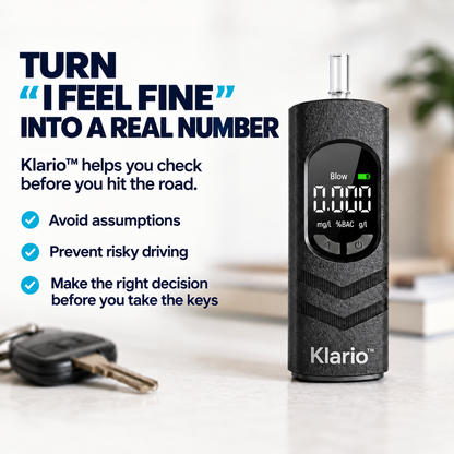 Klario™ Pro — Personal Fuel-Cell Breathalyzer