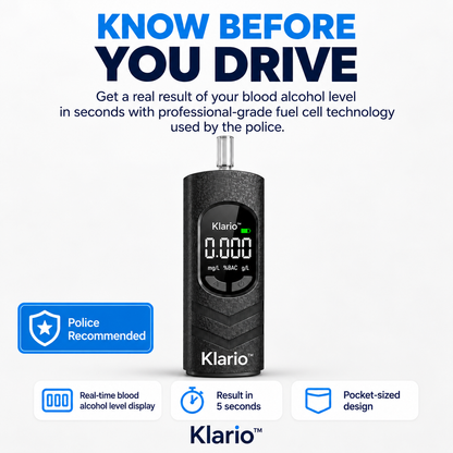 Klario™ Pro — Personal Fuel-Cell Breathalyzer
