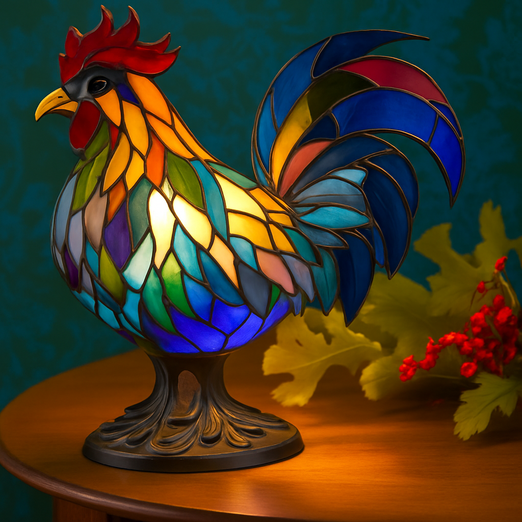 Radiant Rooster Lamp