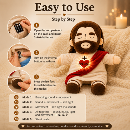 Jesus Cuddle™ – Comfort Plush with Soothing Light, Breathing & Sound