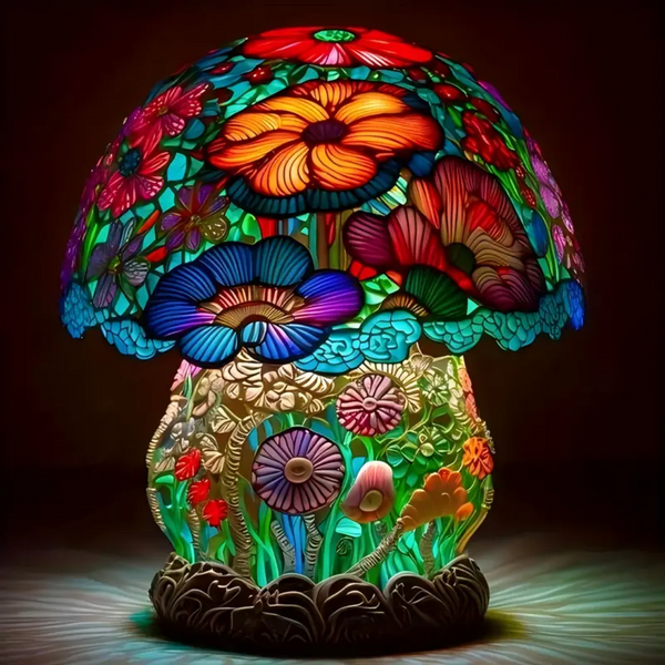 Lumé – Stained-Glass Mushroom Lamp