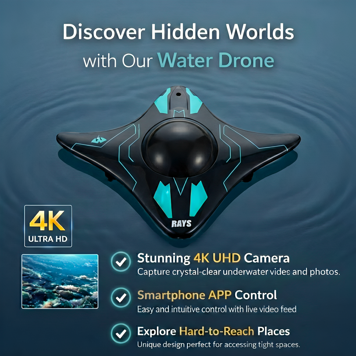 WaterCam X™ - App Controlled RC Drone