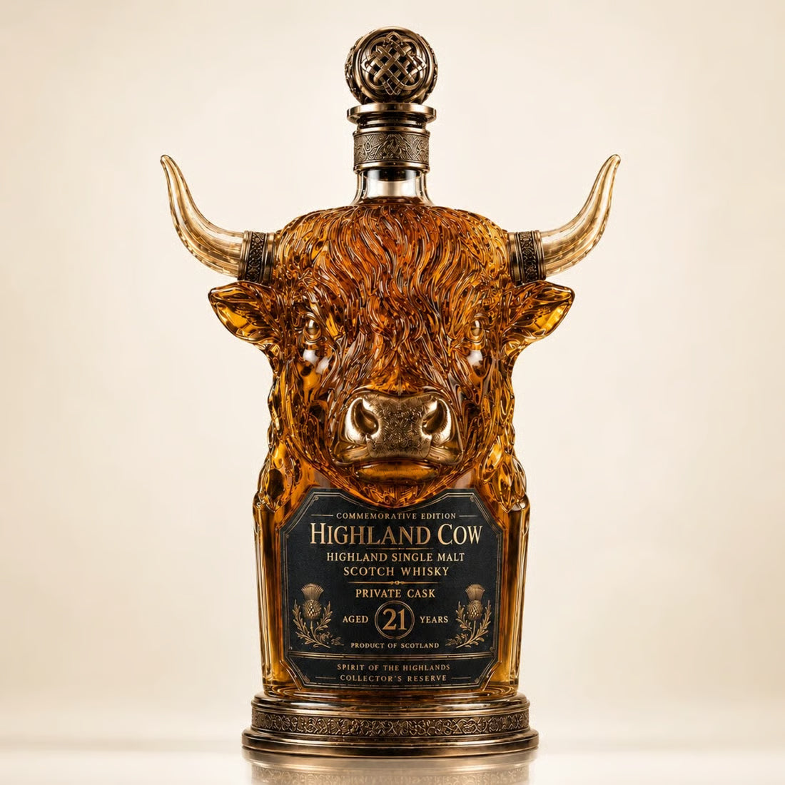 Highland Cow decanter
