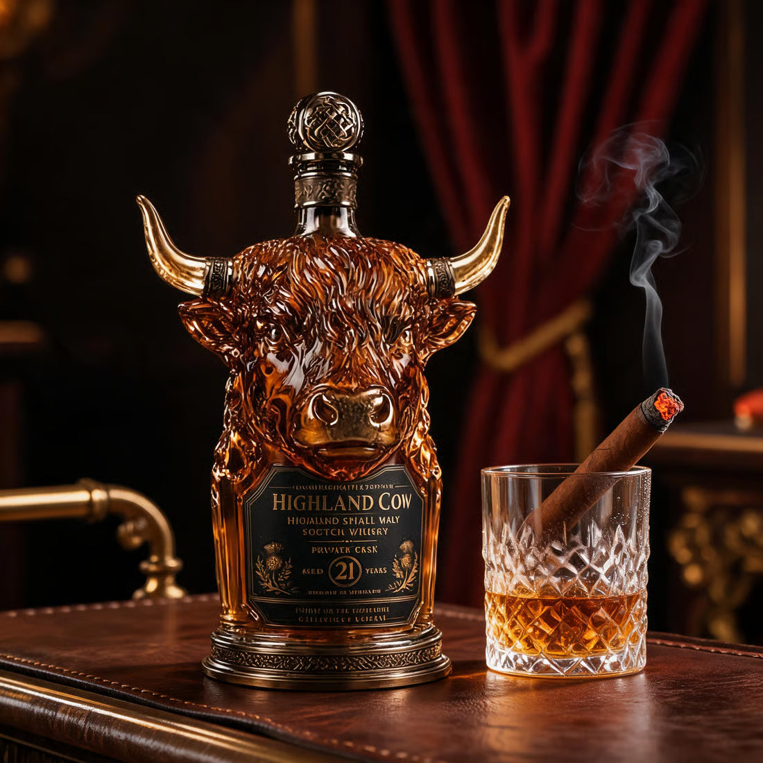 Highland Cow decanter