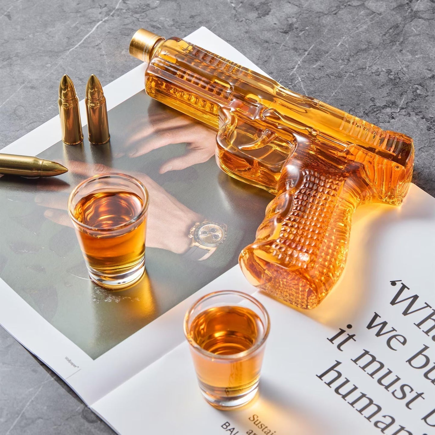 Gun Set decanter