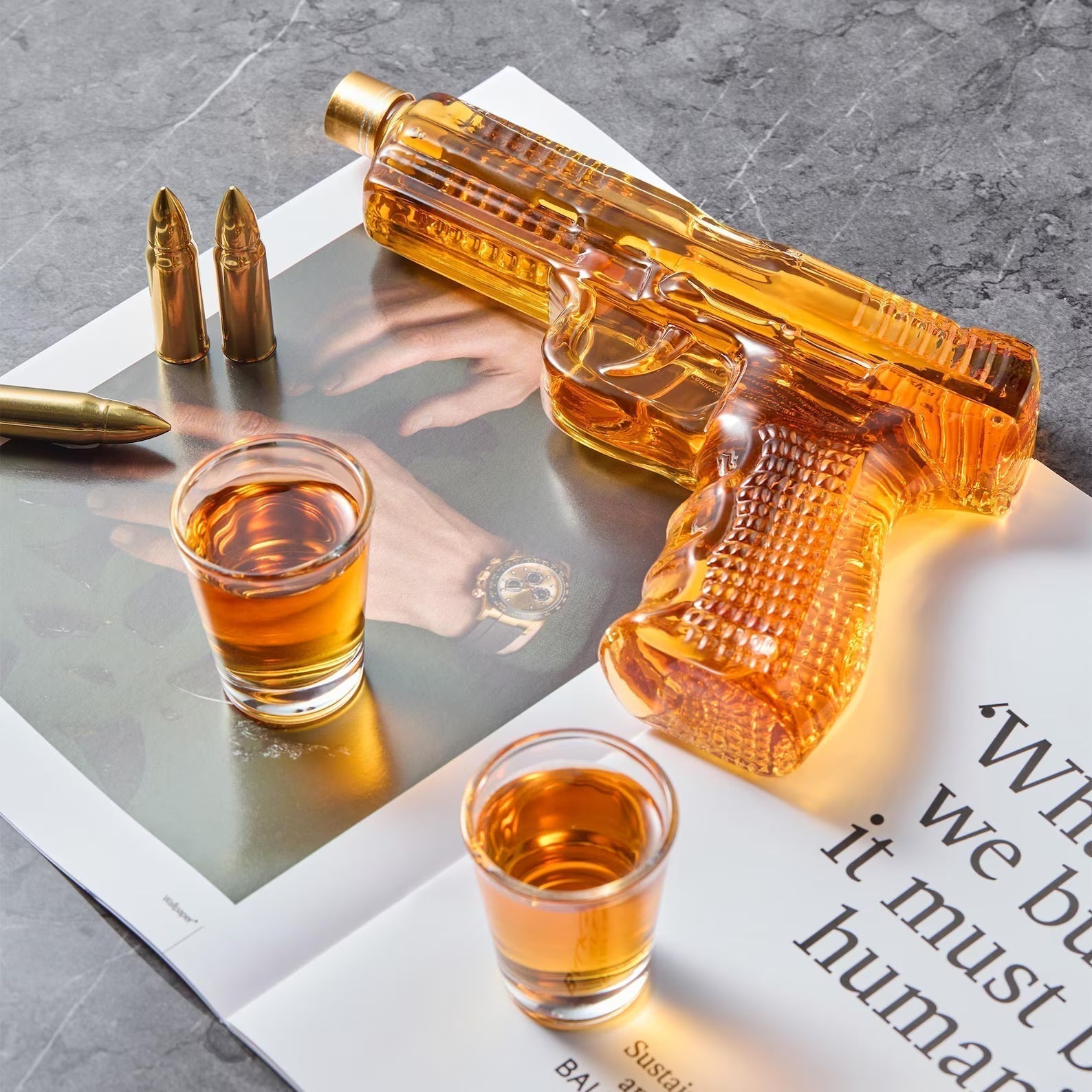 Gun Set decanter